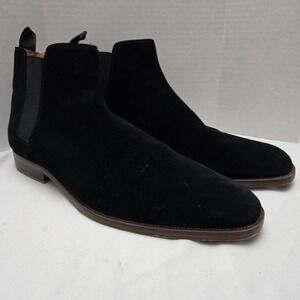 Aldo Boots Mens 12 Chelsea Black Suede Pull On Classic Quiet Luxury Hipster Chic